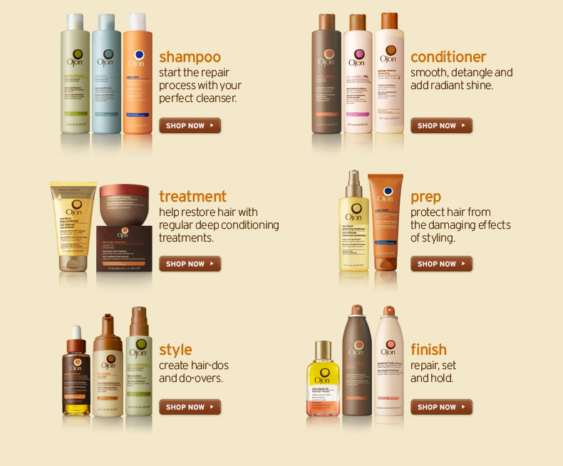 SHAMPOO start the repair process with your perfect cleanser CONDITIONER smooth detangle and add radiant shine TREATMENT help restore hair with regular deep conditioning treatments PREP protect hair from the damaging effects of styling STYLE create hair dos and do overs FINISH repair set and hold SHOP NOW