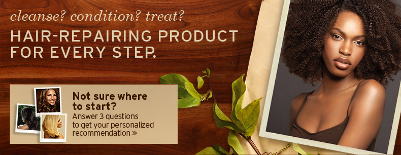 cleanse codition or treat hair repairing product for every step